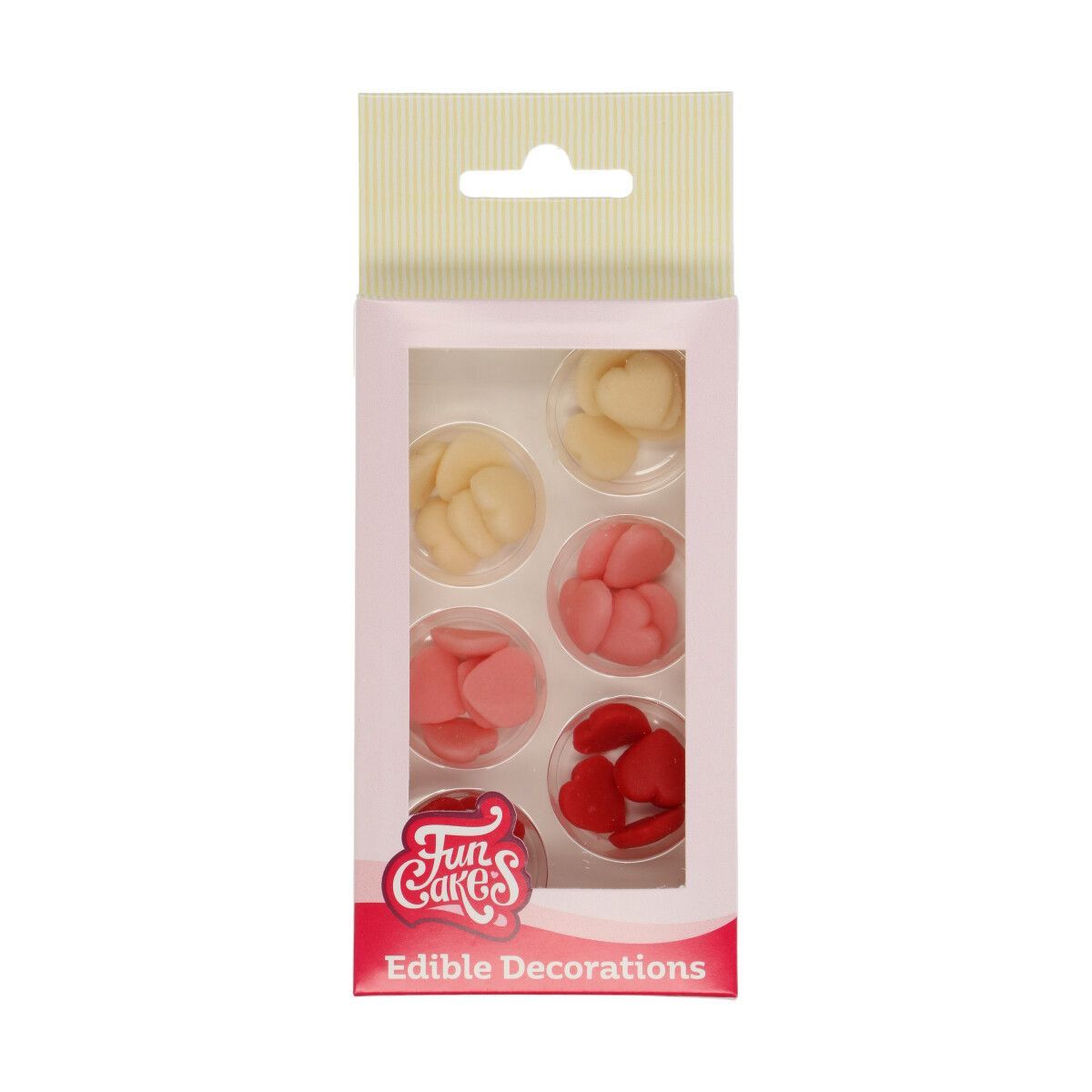 Marcipanhjerter 3 farver 30 stk - FunCakes