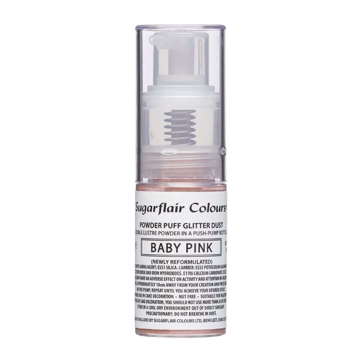 Spray farve glitter Baby Pink 30 ml - Sugarflair