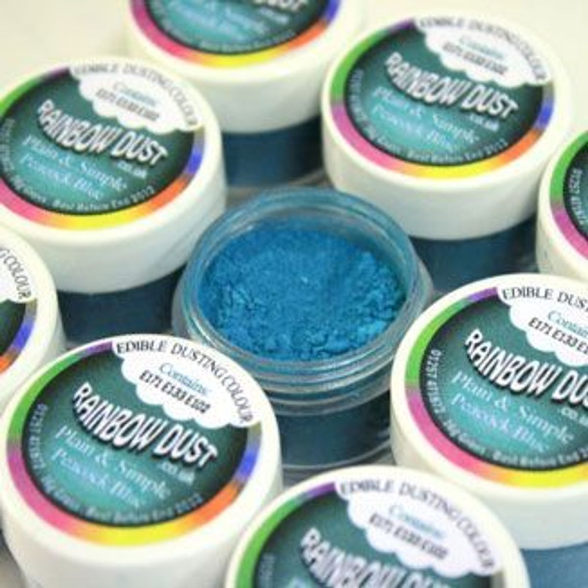 Peacock Blue pulverfarve - Rainbow Dust 4 g