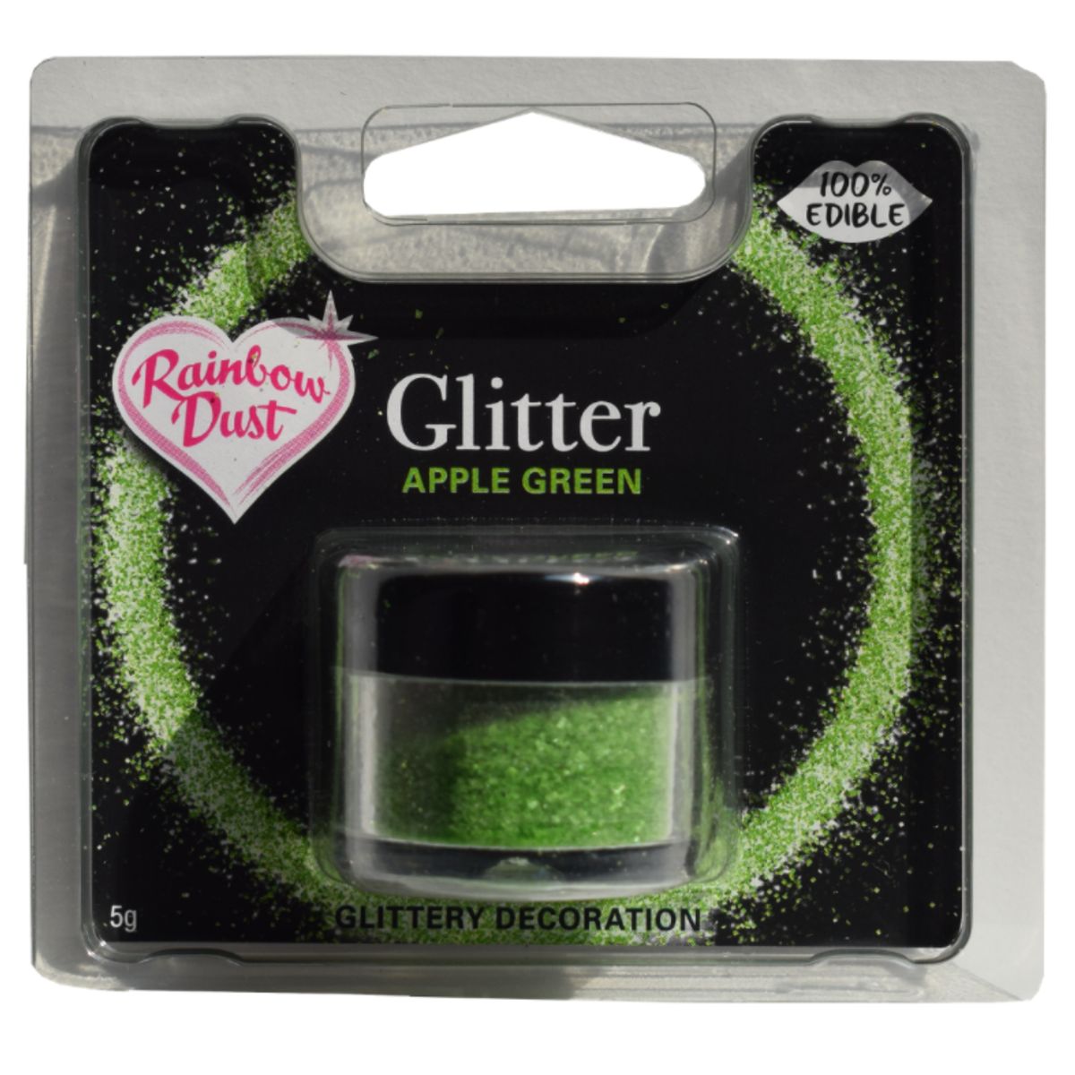 Spiseligt glimmer Apple Green - Rainbow Dust 5 g