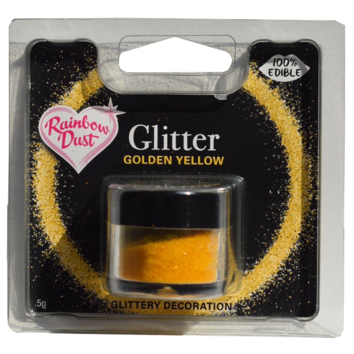 Spiseligt glimmer Golden Yellow - Rainbow Dust 5 g