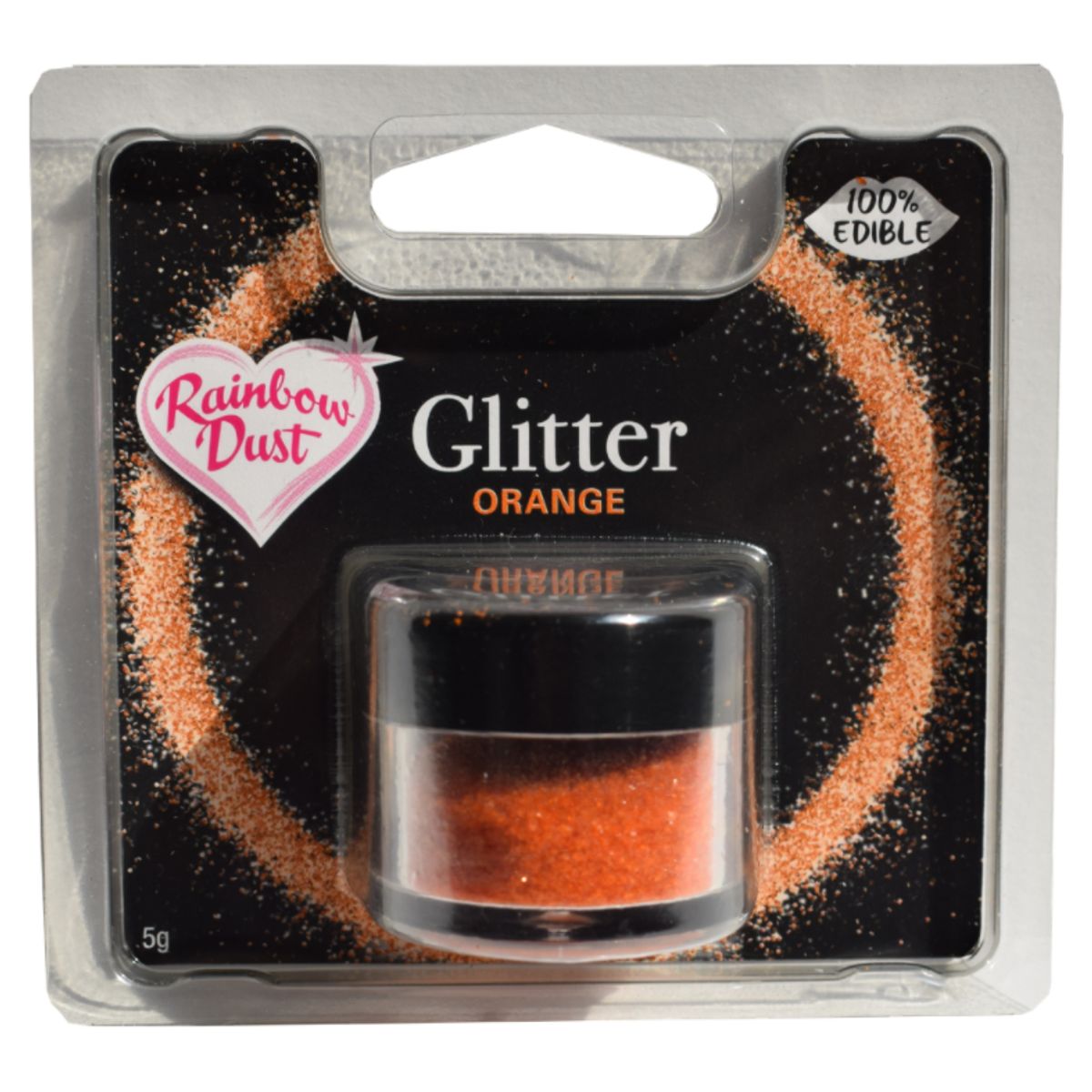 Spiseligt glimmer Orange - Rainbow Dust 5 g