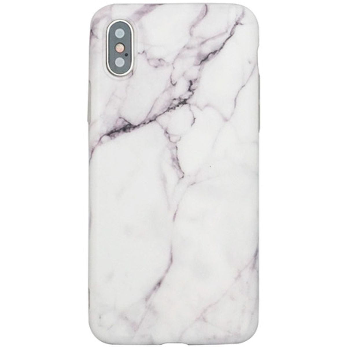 iPhone X/Xs Cover - Hvid Marmor