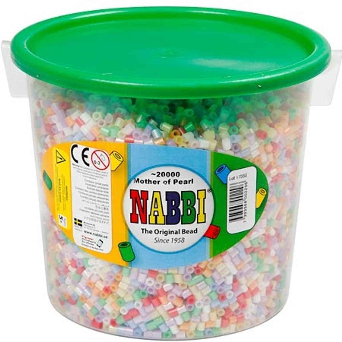 Nabbi Medium Rørperler Mother Of Pearl Mix - 20000 stk