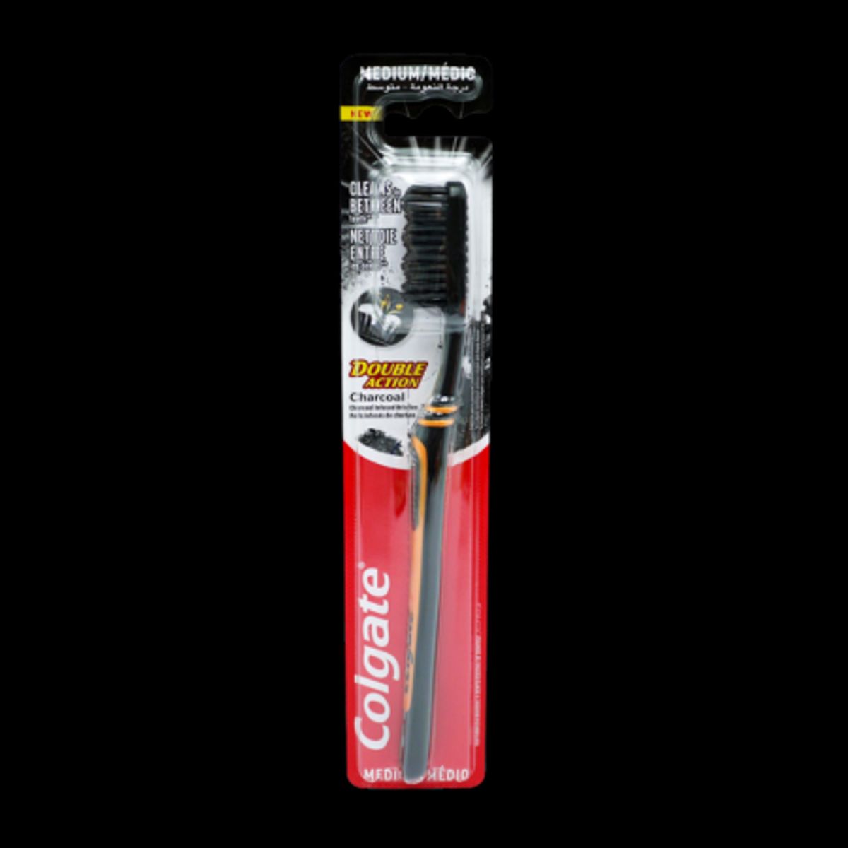 Colgate Double Action Charcoal Tandbørste