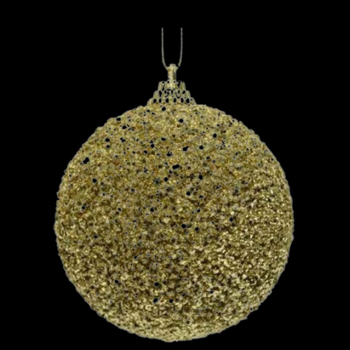 Decoris Guld Julekugle m. Glitter