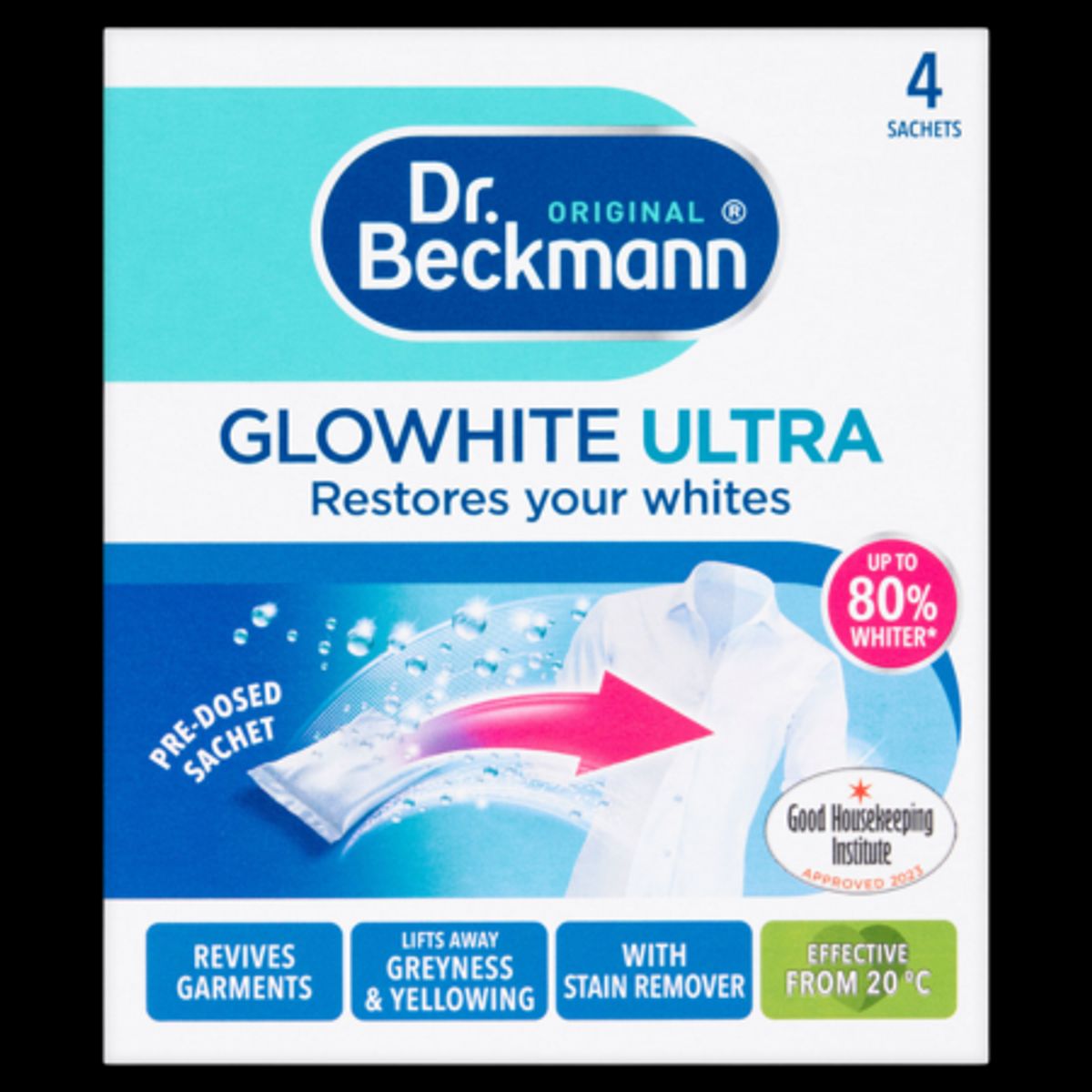 Dr. Beckmann Glowhite Ultra Sachets - 4x40g