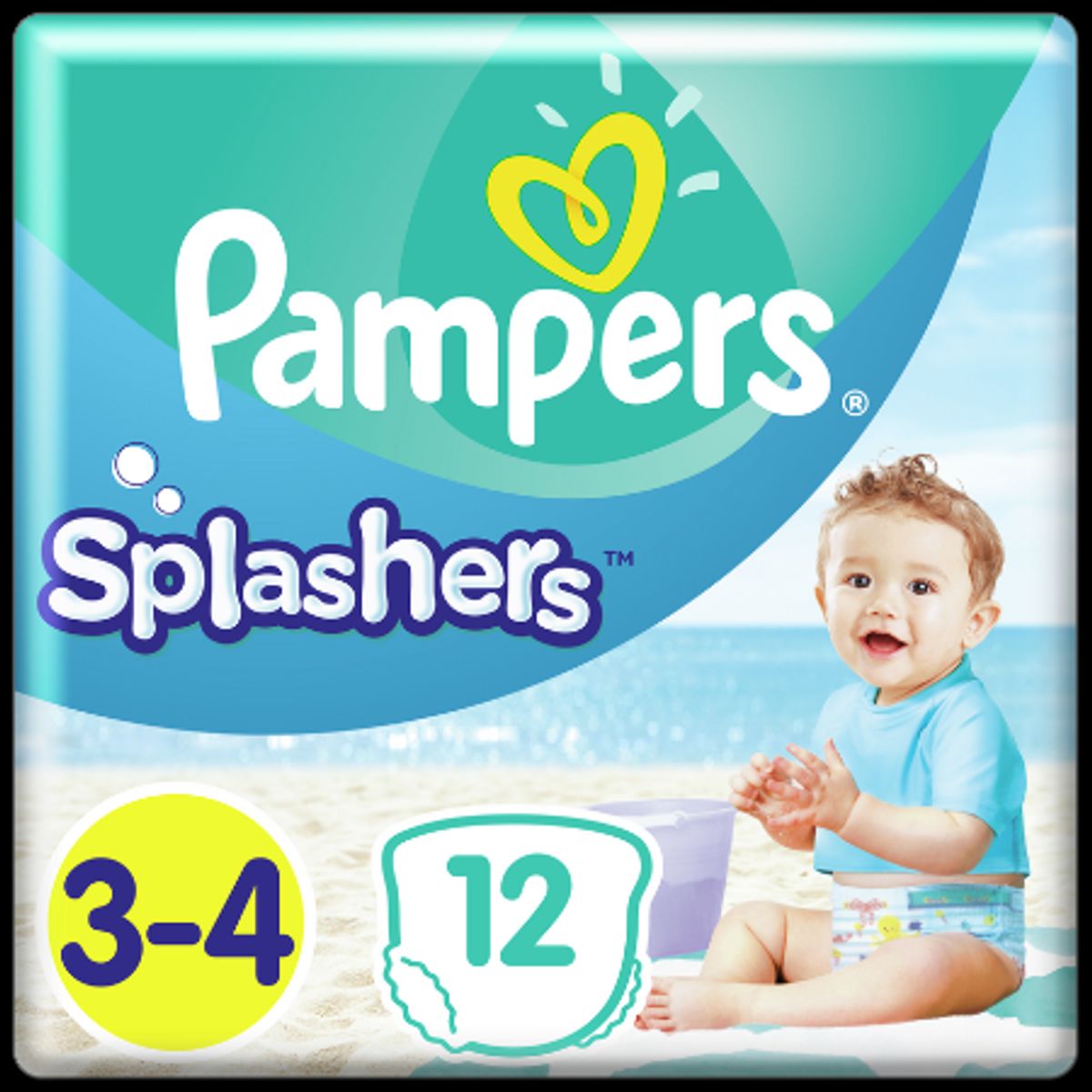 Pampers Svømmebleer Splashers str 3-4 (6-11 kg) - 12 stk