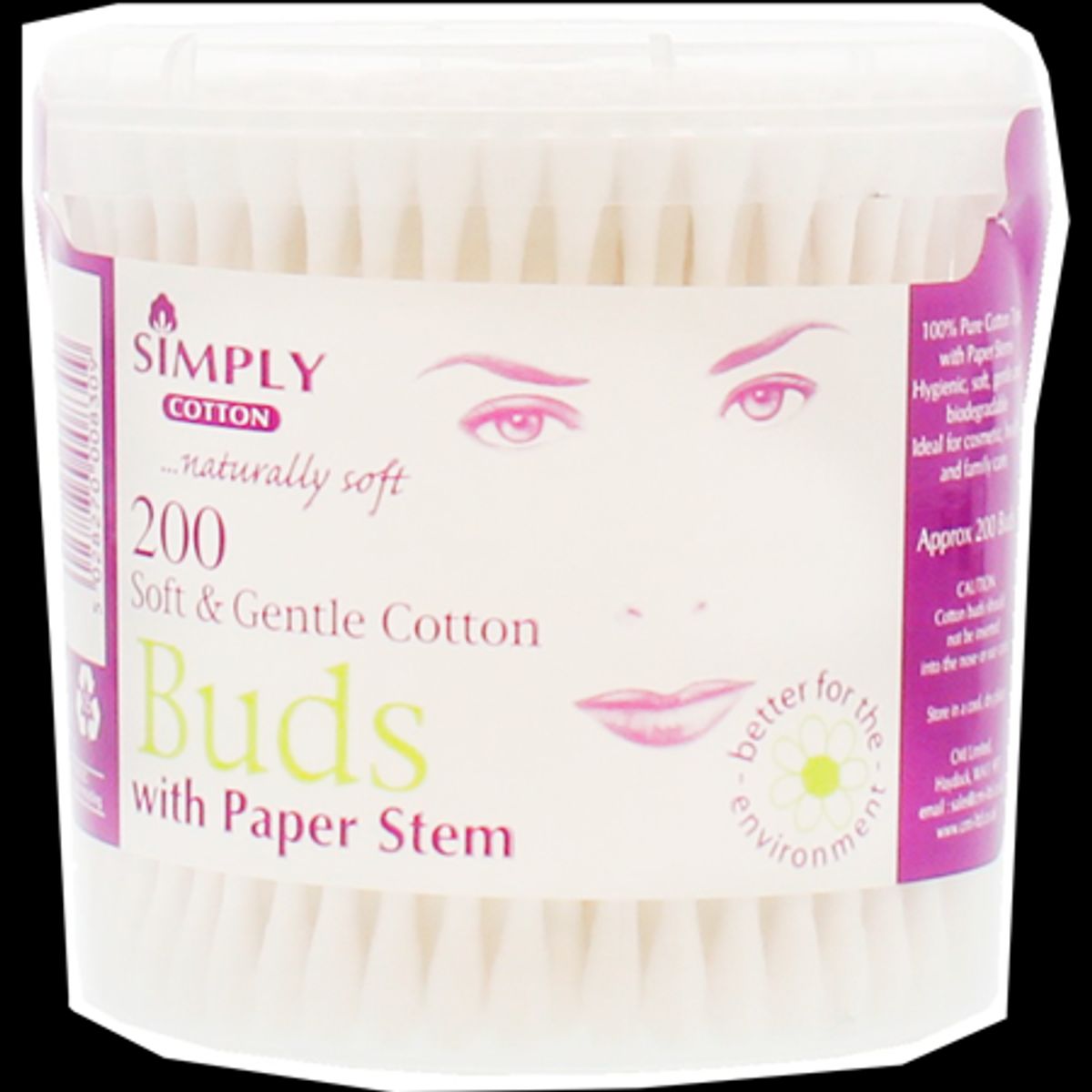 Simply Cotton Soft & Gentle Vatpinde - 200 stk