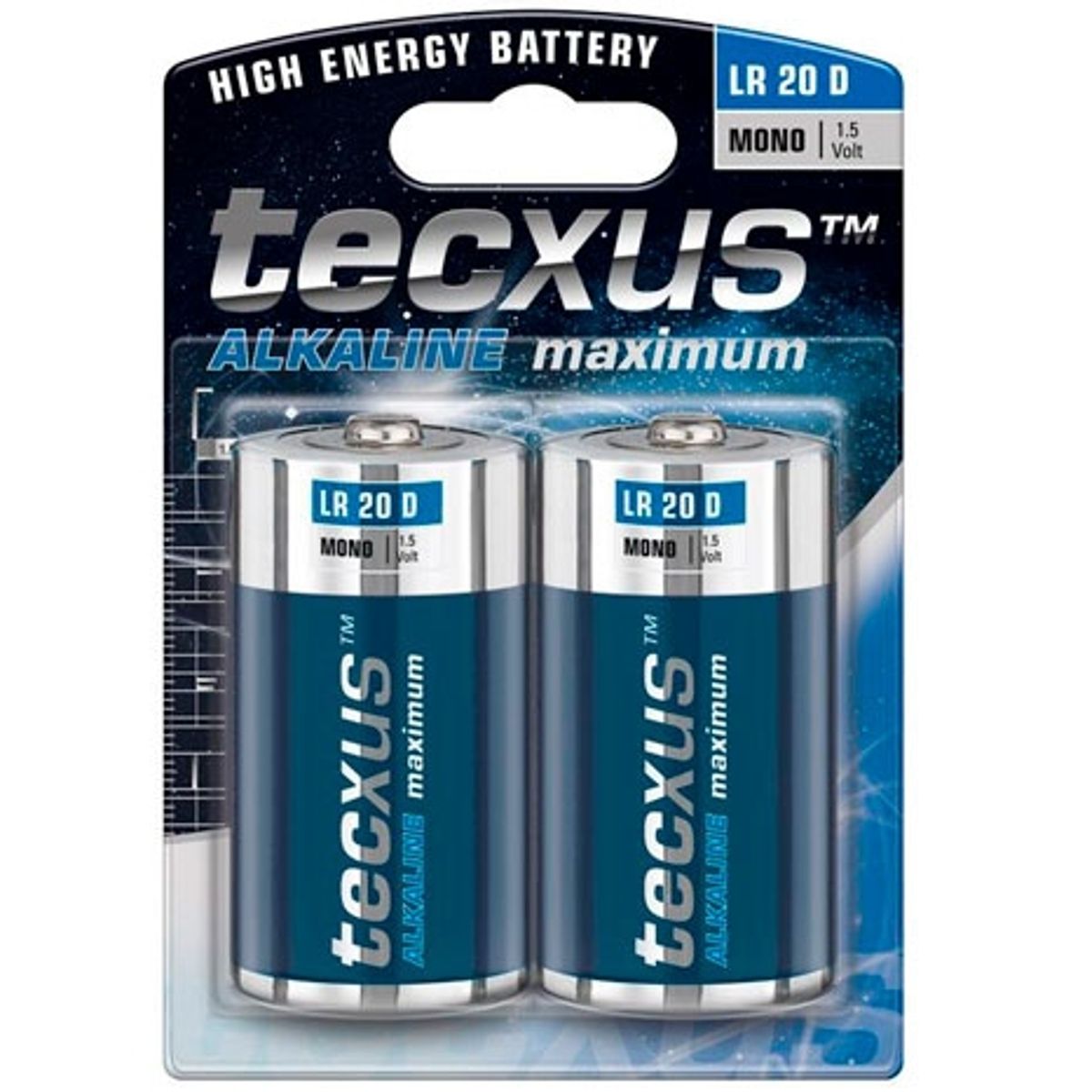 Tecxus Alkaline Maximum D/LR20 Batterier- 2 stk