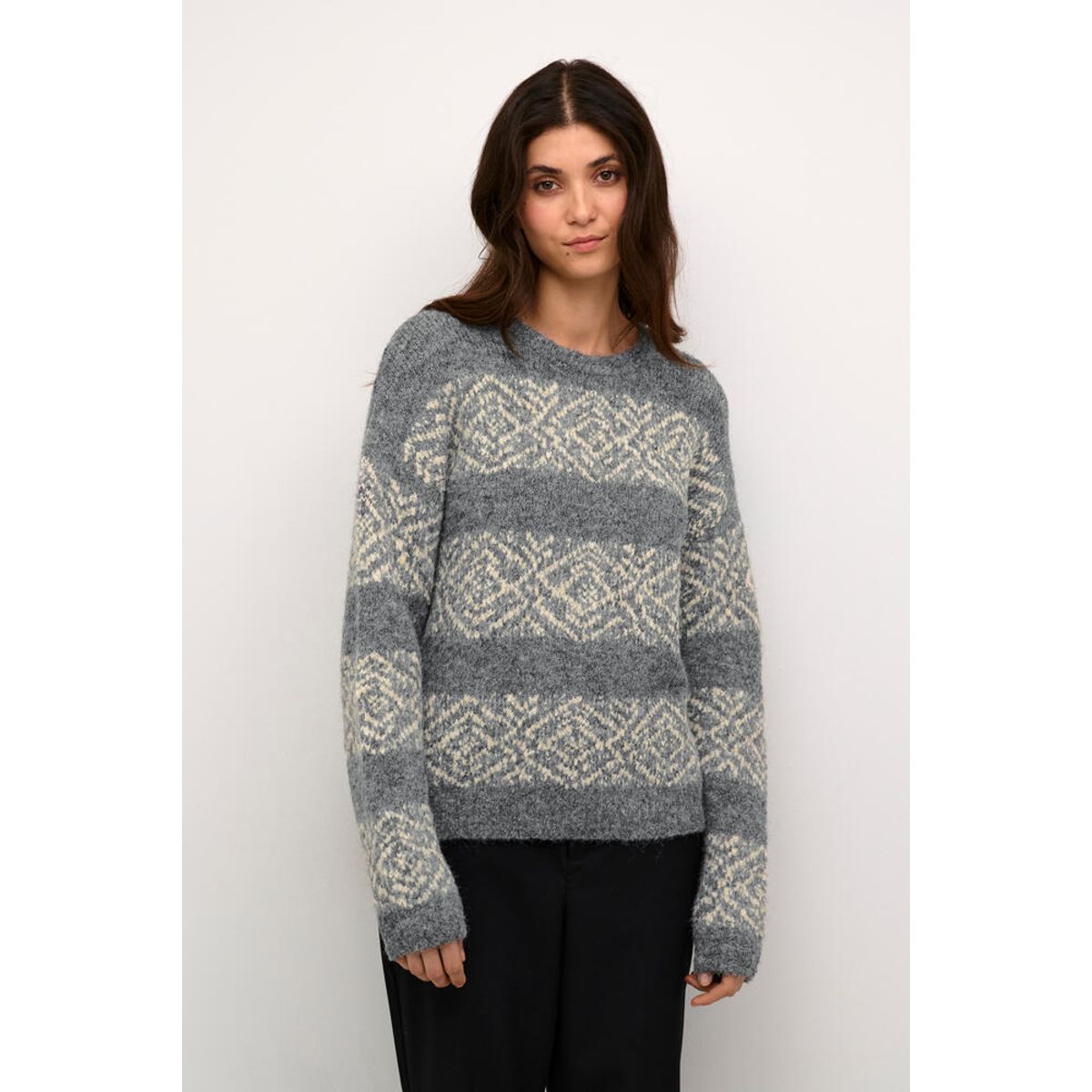 Pullover - Strik - CUlona Brava - Steel Grey Melange - Culture