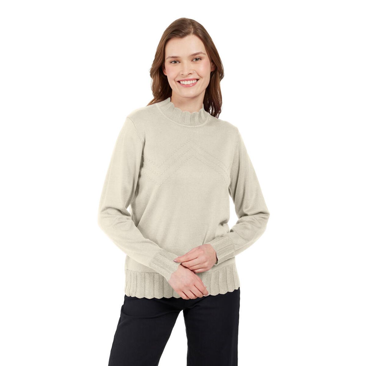 Pullover - Strik - Glimmer Tungekant - Turtledove - Signature