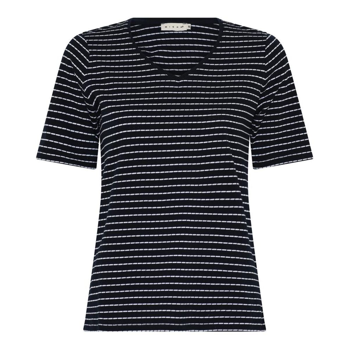 T-shirt - Petite Stripe - Navy/Hvid - Micha