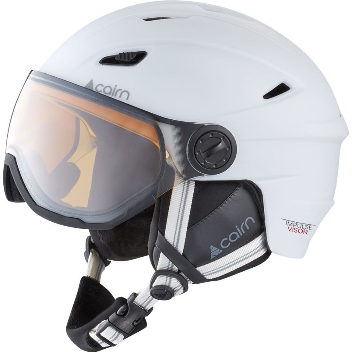 Cairn Impulse Visor Photochromic, skihjelm med visir, mat hvid