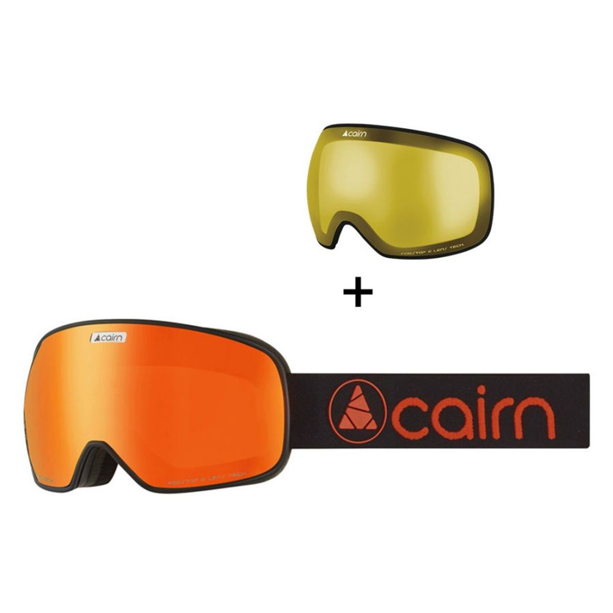 Cairn Magnetik, skibriller, mat sort orange