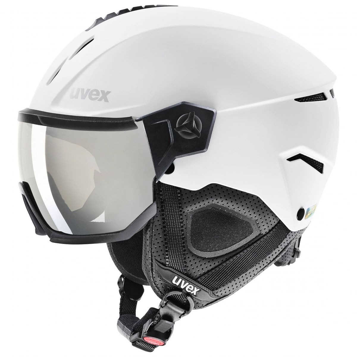 Uvex Instinct Visor, skihjelm med visir, hvid