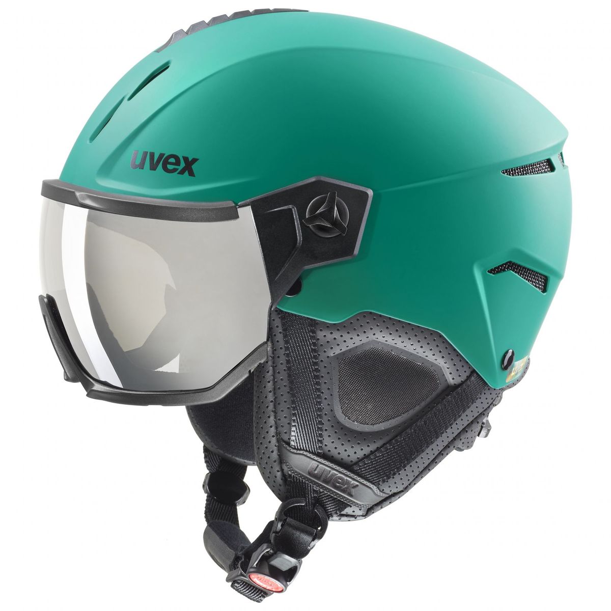 Uvex Instinct Visor, skihjelm med visir, turkis