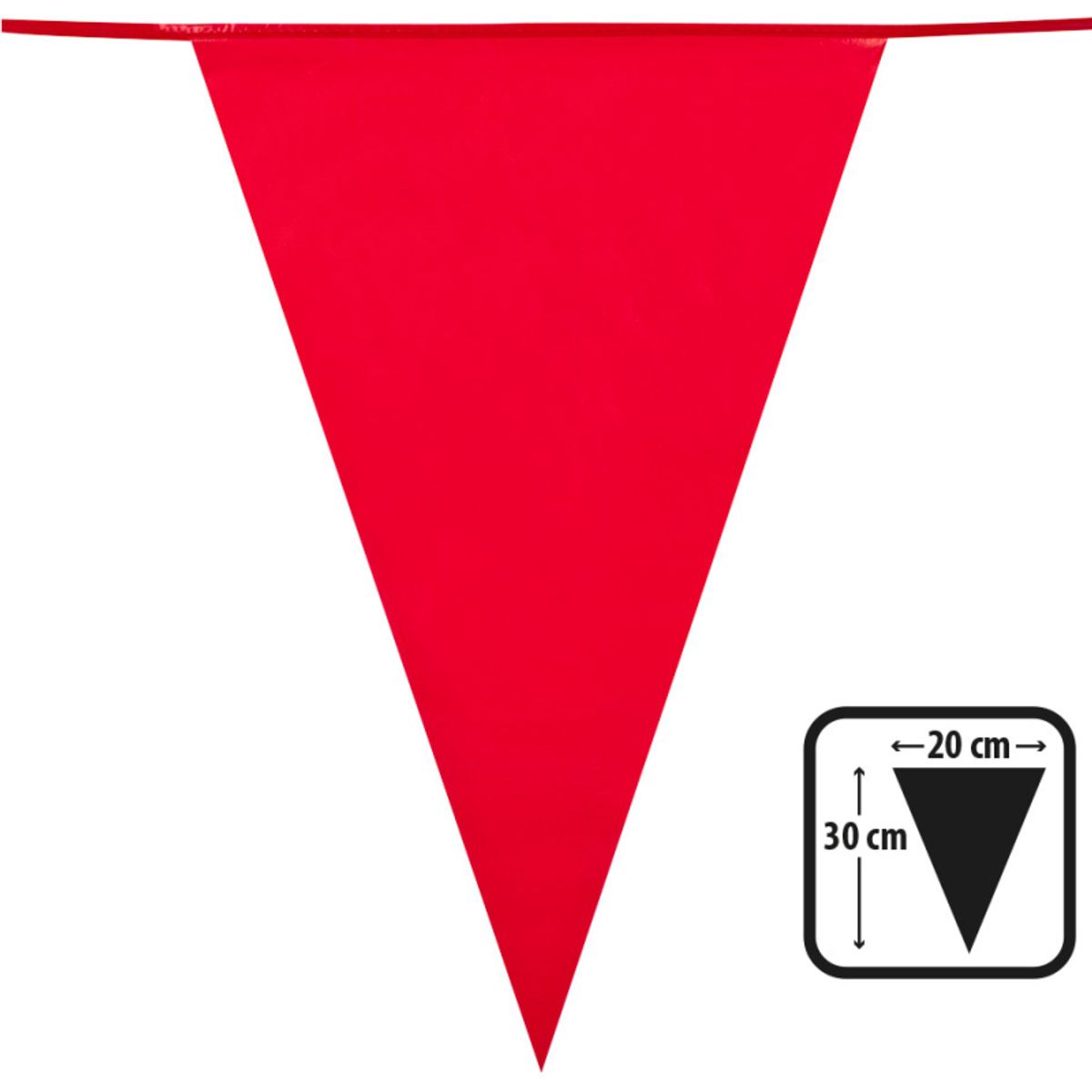 Flagguirlande rød 10 m