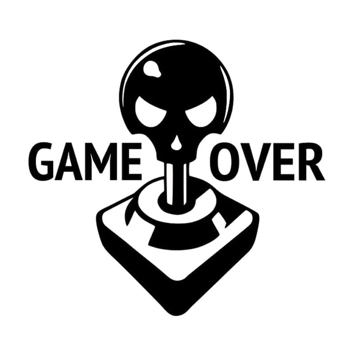 Gamer wallsticker. GAME OVER. Sej Gaming wallsticker. 42x45cm.