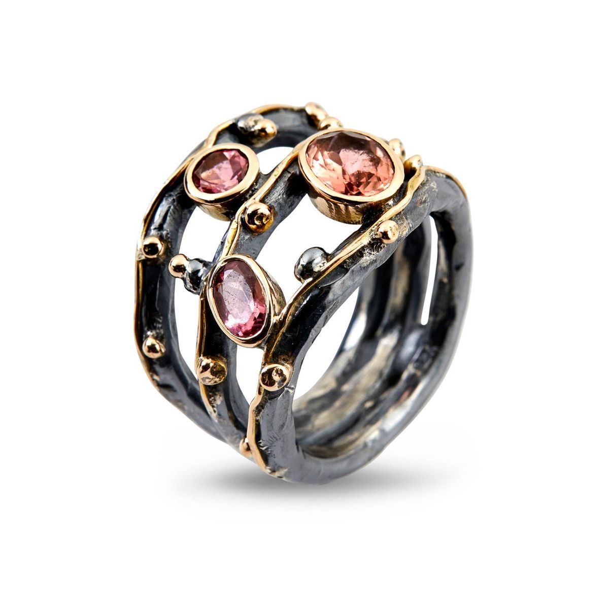 Ring Zeus Tribeca Stones Red Tourmaline - 57