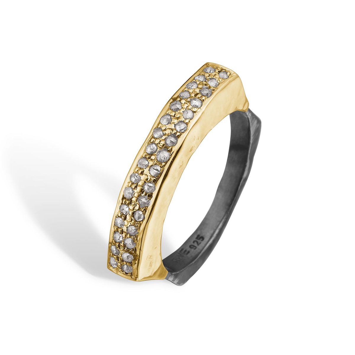 Ring Manhattan Skyline Gold Pavé - 57