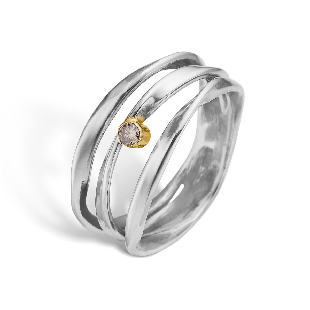 Lotus Trio Plain Ring - 55