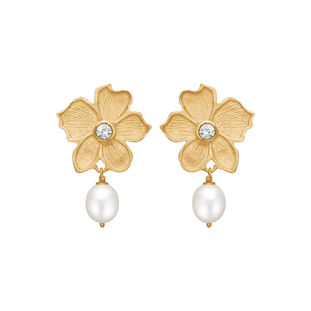 Poppy Zirconia & Pearl (GP) Ørestikkere