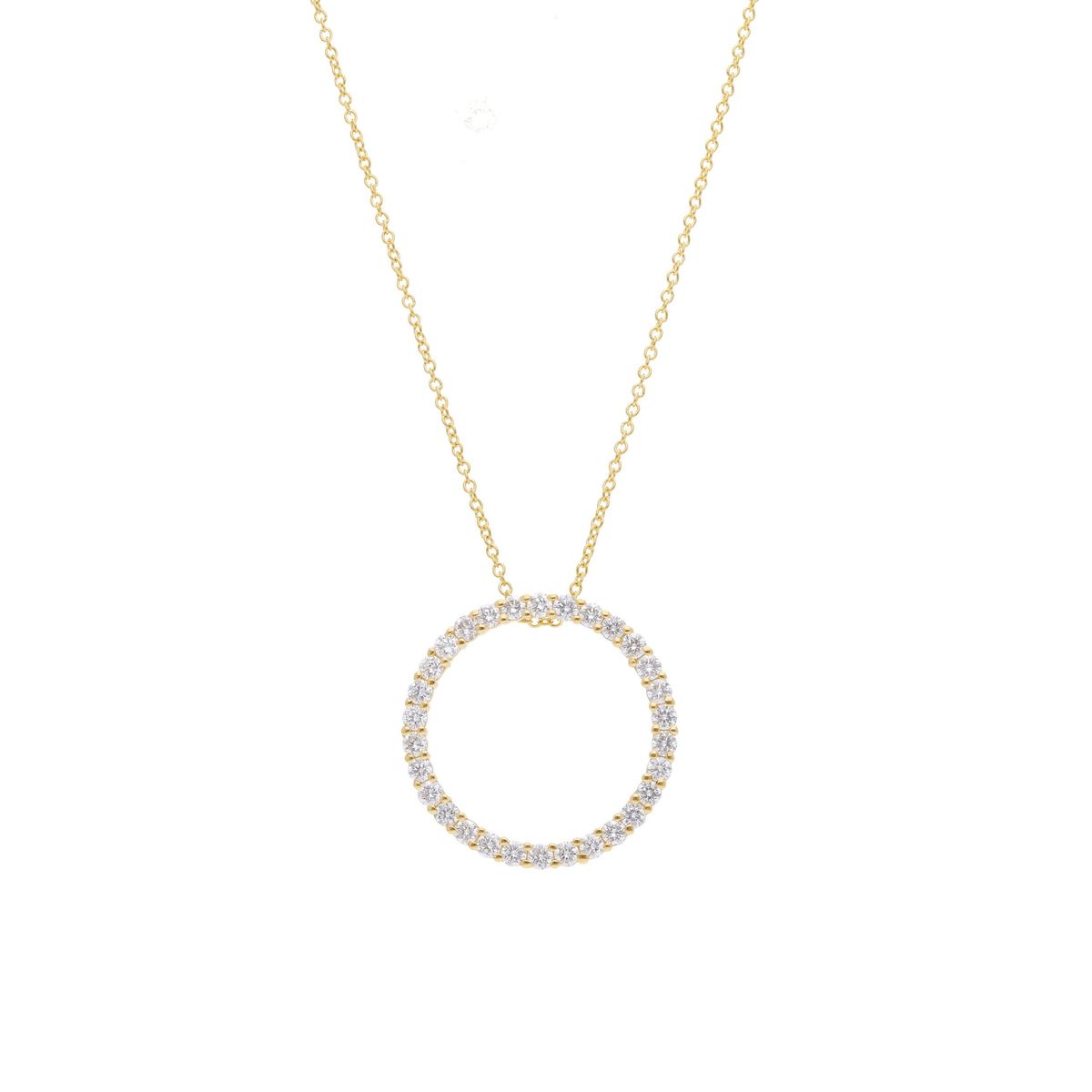 THE CIRCLE 14Kt. Guld eller hvidguld, 0.75 ct. Diamanter. inkl. kæde