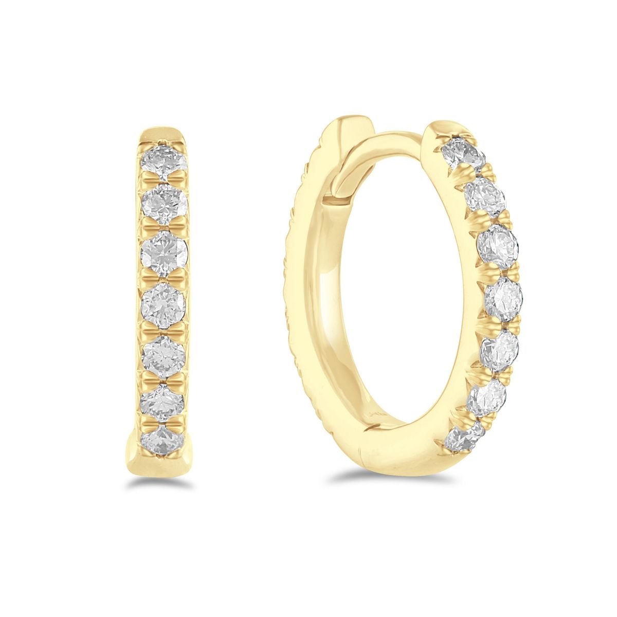 Eternity diamant creoler med 0.50 ct diamanter i 14 karat guld eller Hvidguld