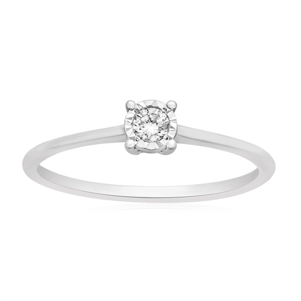 Solitairering "Linella" i 18 Kt. Guld eller hvidguld, 0.08 ct. Diamanter. - 52