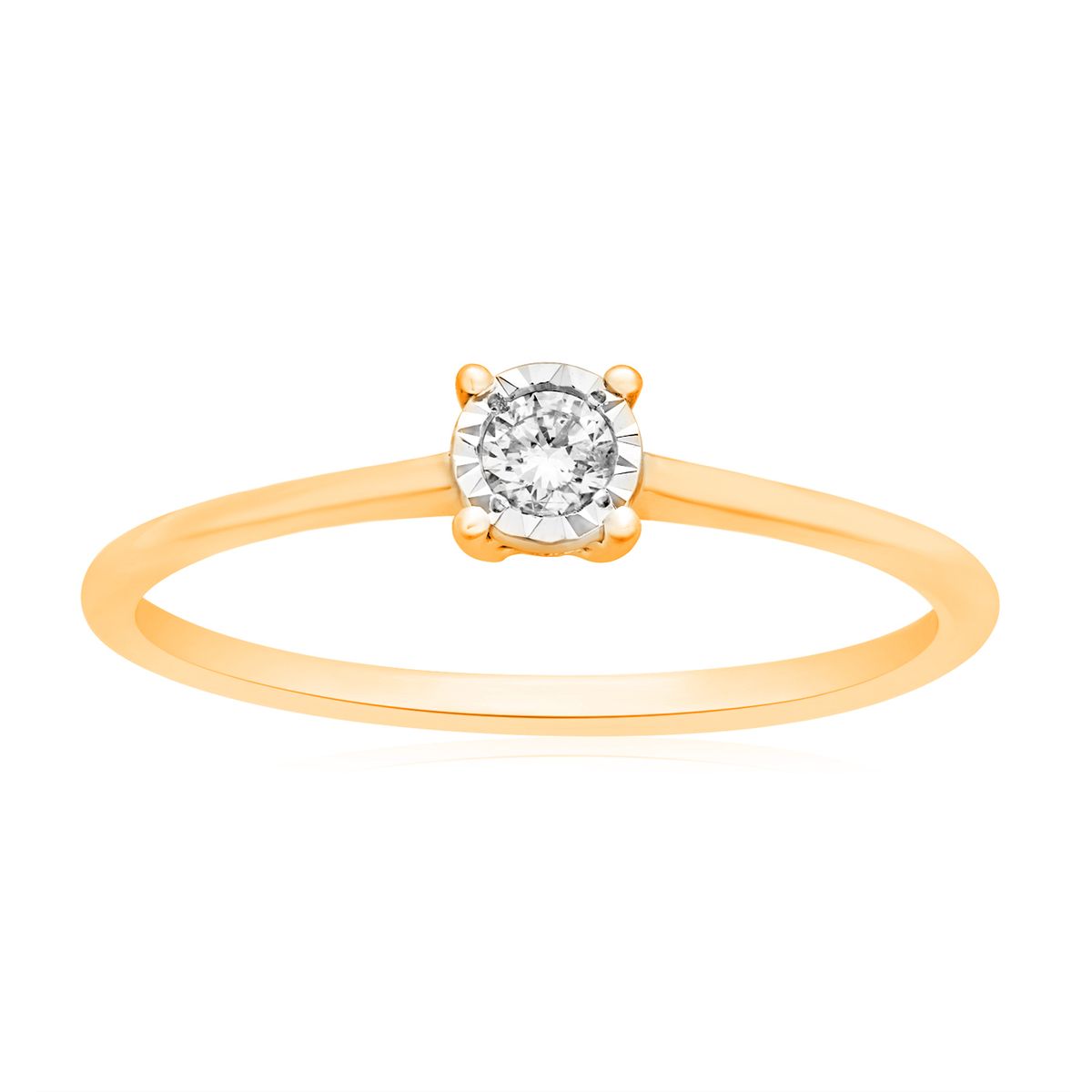 Solitairering "Linella" i 18 kt. Guld eller hvidguld, 0.10 ct. Diamanter. - 50