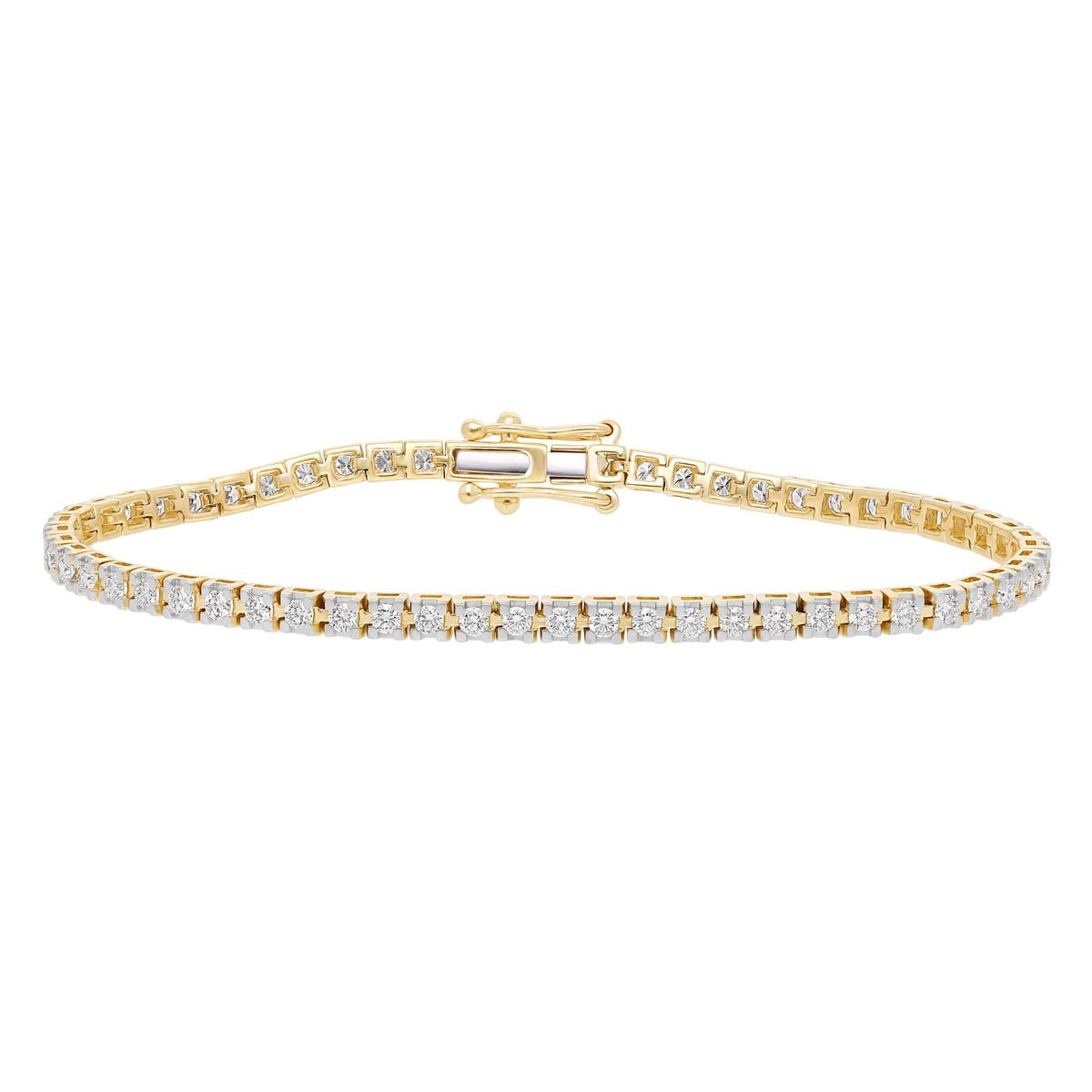 Klassisk Tennisarmbånd i 14 kt. Guld, Hvidguld, Rosaguld, 1.00 ct. Diamanter