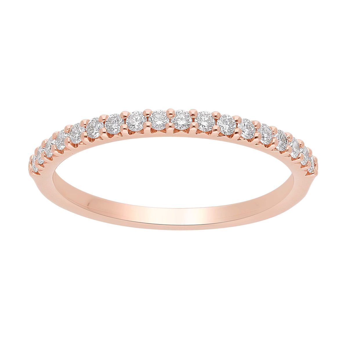 Alliancering i 14 kt. Guld rosa eller hvidguld, 0.25 ct. Diamanter - 56