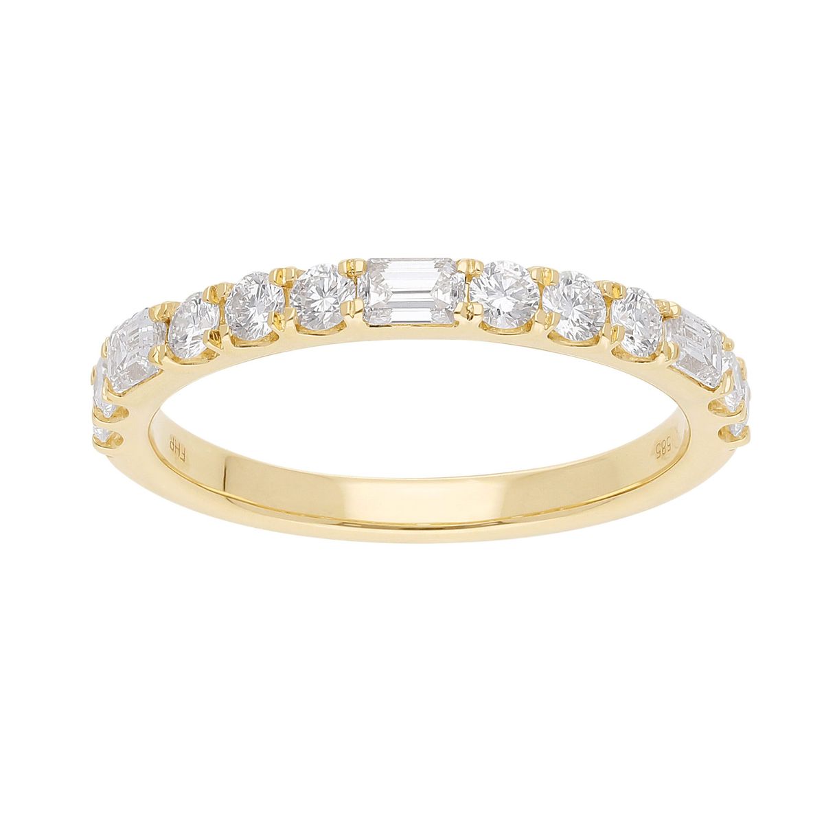 Alliancering i 14 kt. Guld eller Hvidguld, 0.75 ct. Diamanter - 53