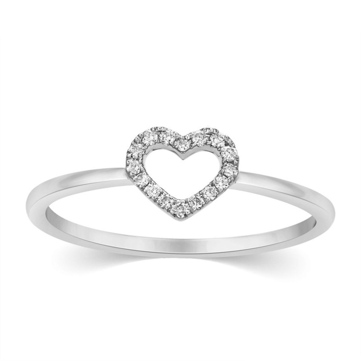 "Pure Hearts "- Diamant hjertering i 18 kt Guld, hvidguld eller rosaguld i alt 0.05 ct. - 51