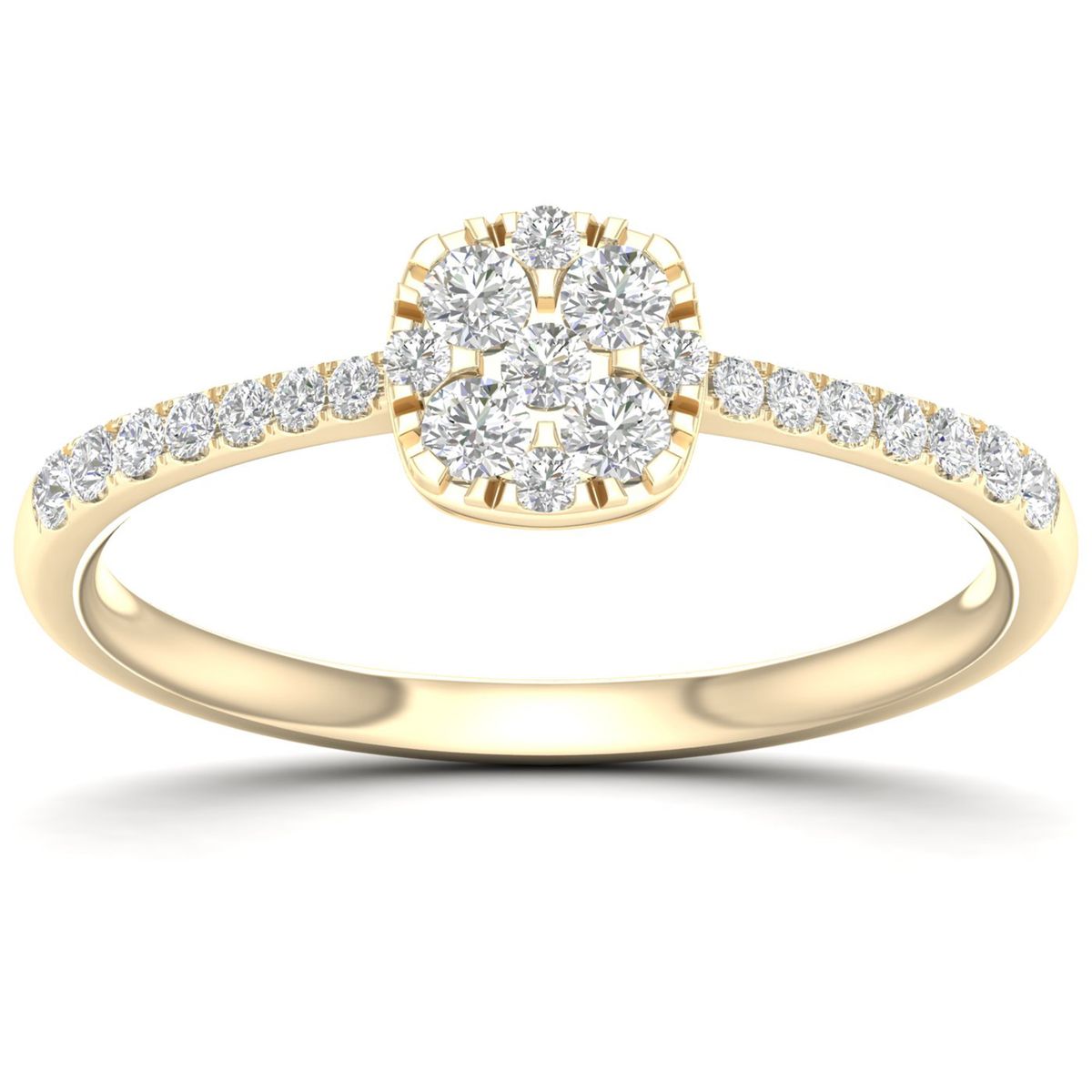 "Faith" Diamantring i 14KT Guld med 0.33 ct diamanter - 50