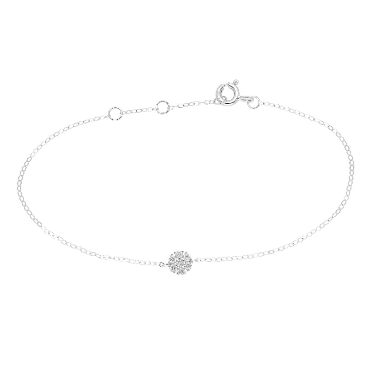 Petite fashion diamant armbånd i 14 Kt Guld, i alt 0.42 ct.