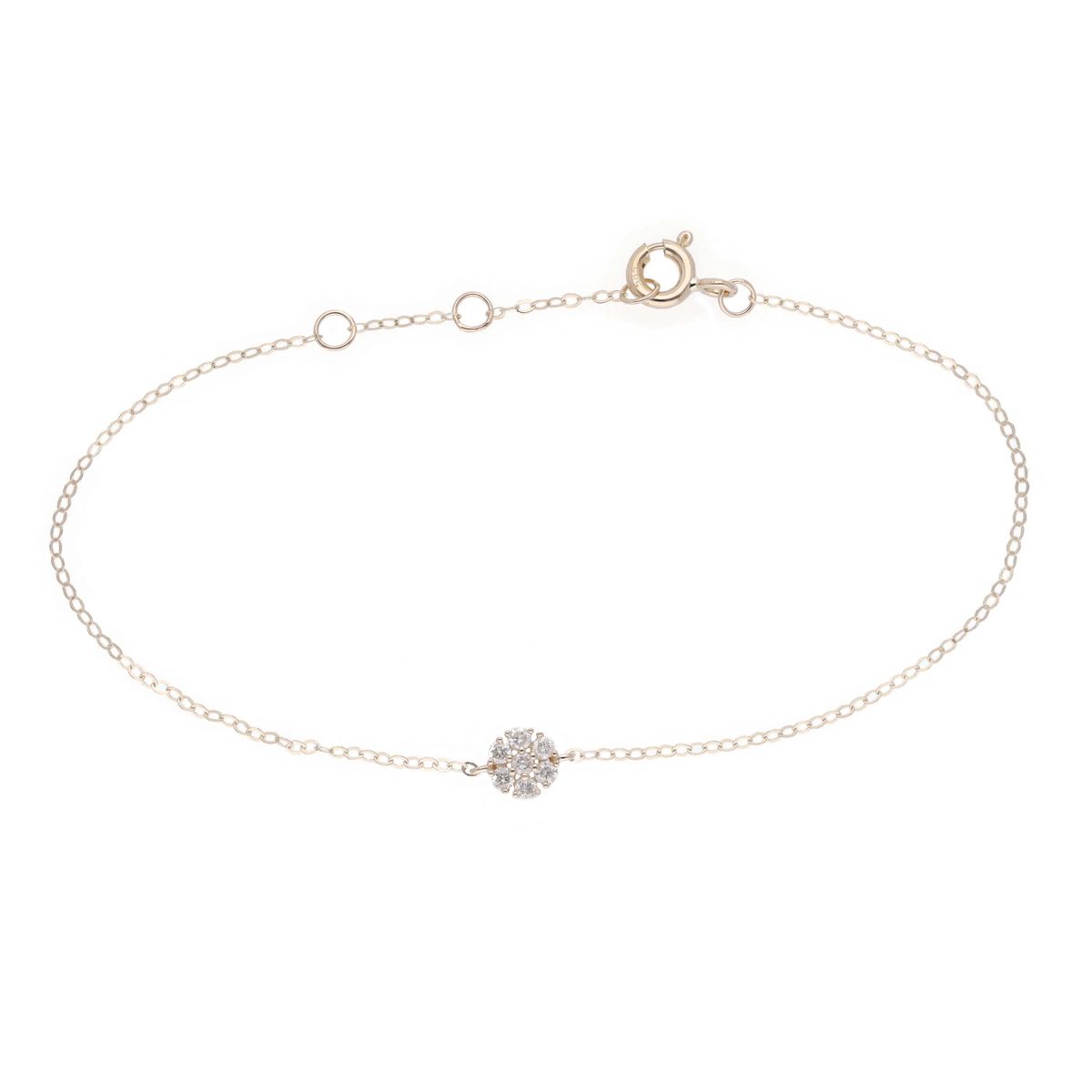 Petite fashion diamant armbånd i 14 Kt Guld, i alt 0.42 ct.