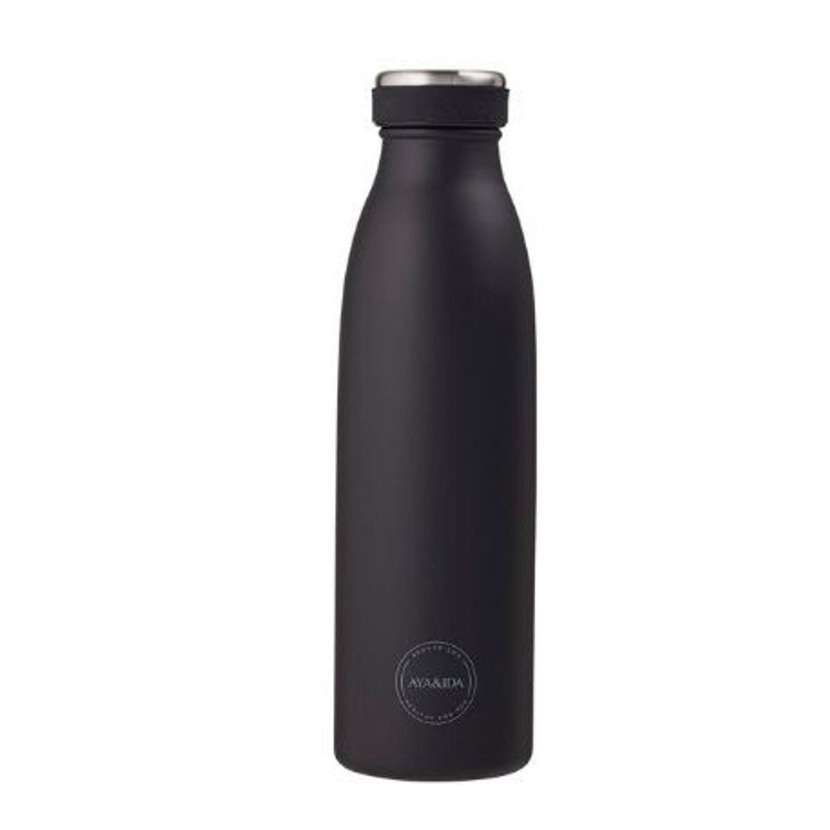 Aya&ida, Drinking Bottle, Drikkeflaske Med Låg, 500 Ml, Matte Black