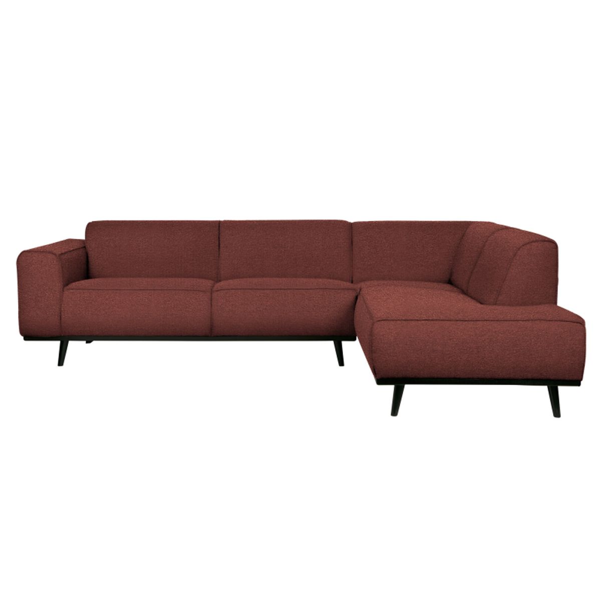 Statement Hjørnesofa Højrevendt Boucle - Chestnut