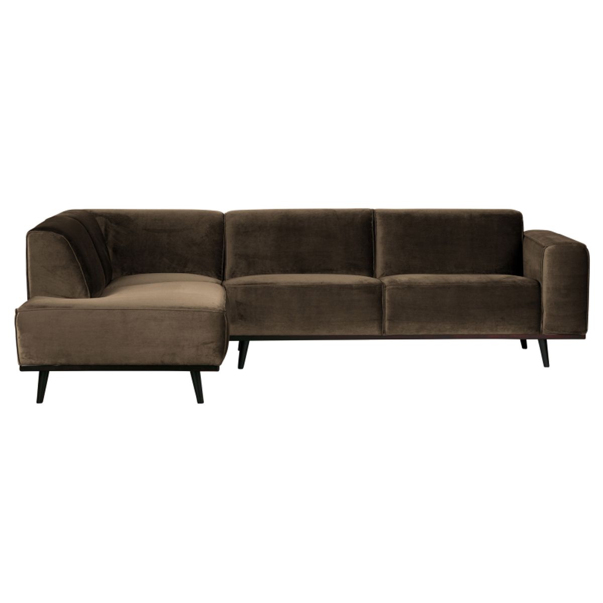 Statement Hjørnesofa Venstrevendt Velour - Taupe