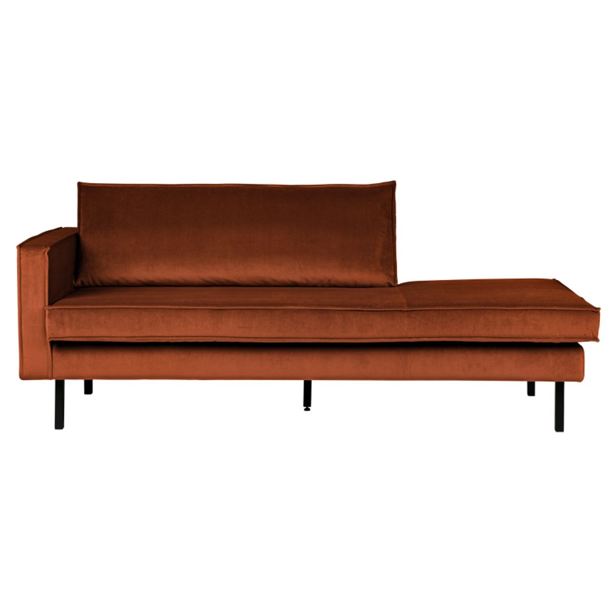 Rodeo Daybed Venstrevendt Velour - Rust