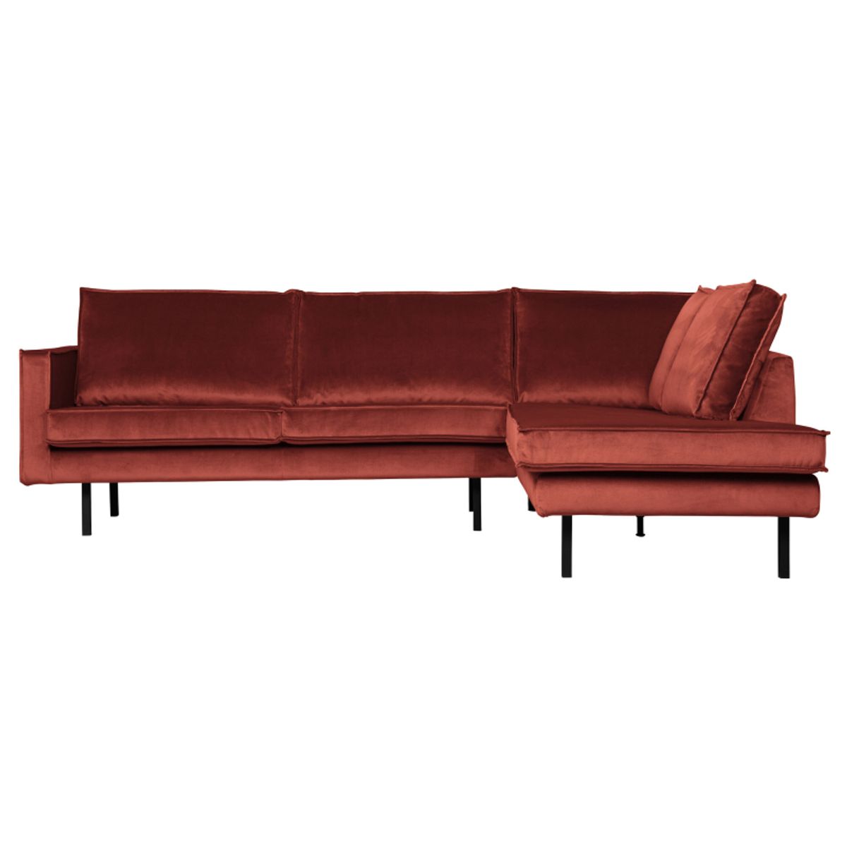 Rodeo Hjørnesofa Højrevendt Velour - Chestnut