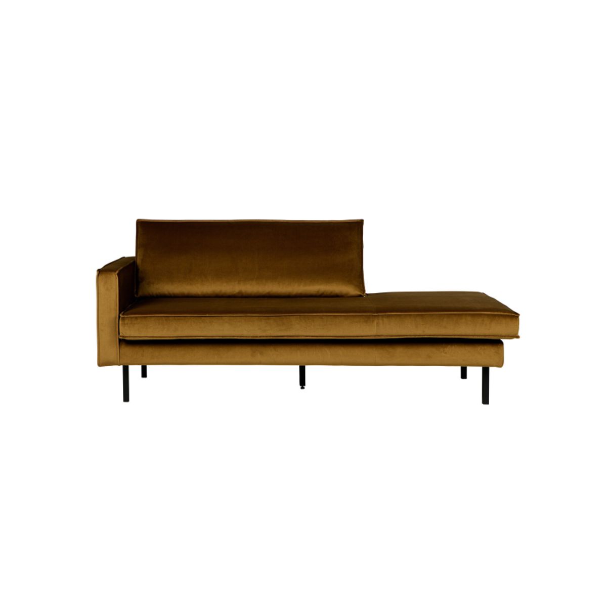 Rodeo Daybed Venstrevendt Velour - Honey Yellow