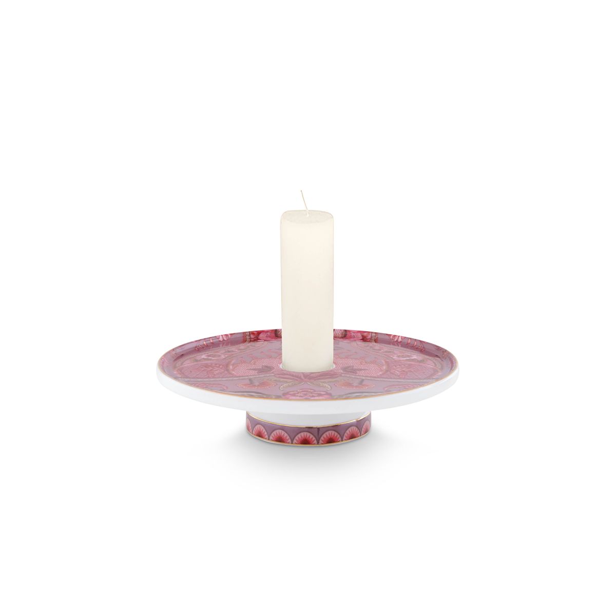 Candle Tray Kyoto Festival Pink 14cm