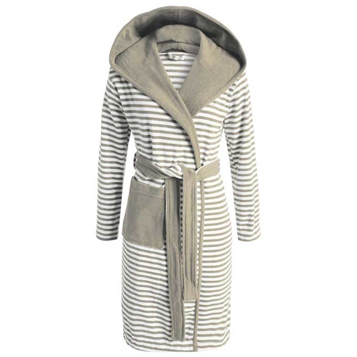 Esprit Striped Hoodie morgenkåbe Natur - L