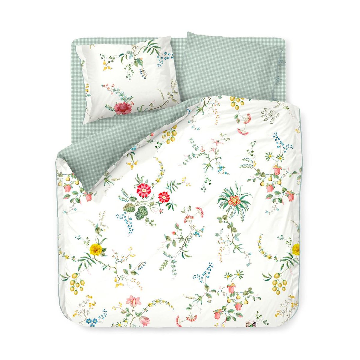 Pip Studio sengetøj duvet covers Fleur Garndeur White -200 x 220 + 2 stk. 60 x 63