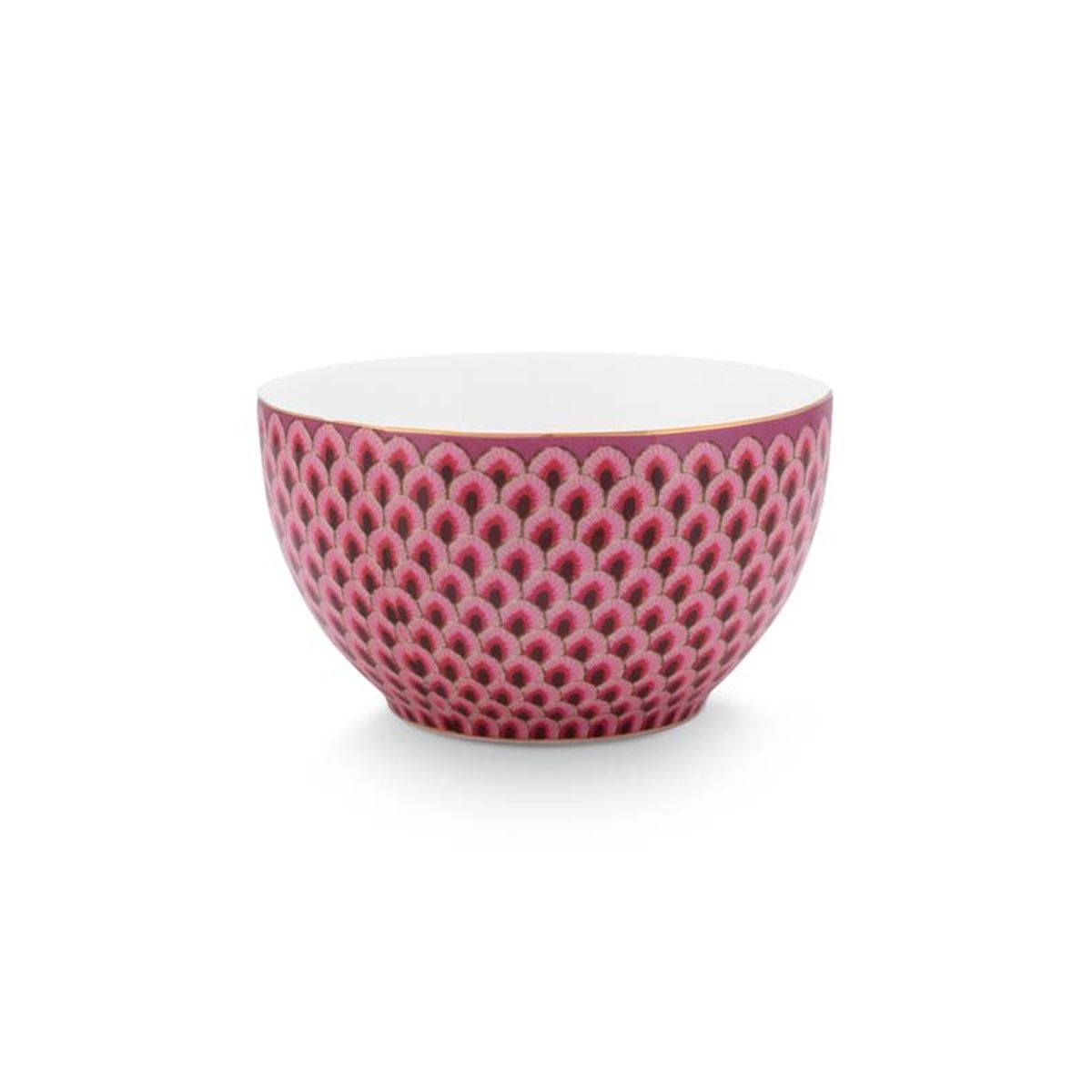 Bowl Flower Festival Scallop Dark Pink 9.5cm