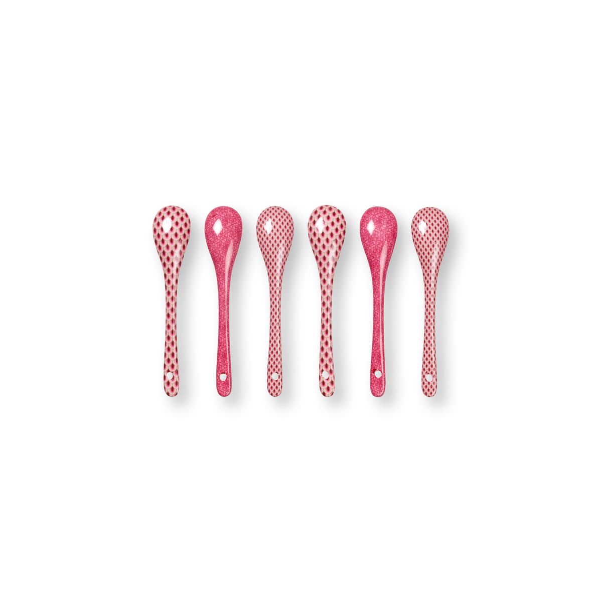 Giftset Teaspoons Oriental Flower Festival Dark Pink 13cm