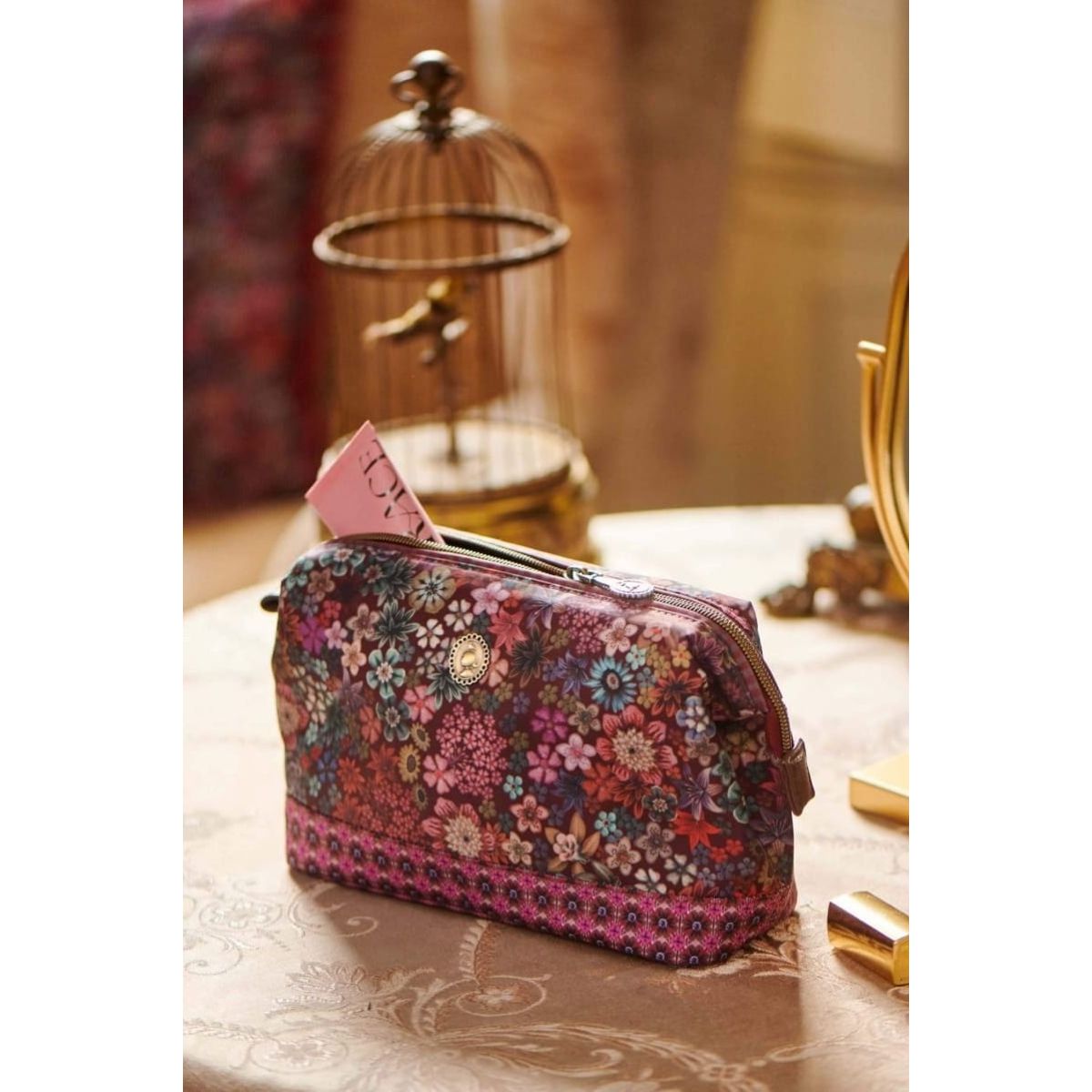 Cosmetic Purse Medium Tutti i Fiori Pink 22.5x9.5x15cm